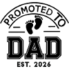 Dad EST 2026 Bold Outline