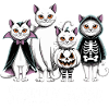 Scaredy Suvae Halloween Cats Motif