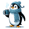 Kuschelpinguin mit blauer Mütze