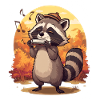 Autumnal raccoon harmonica