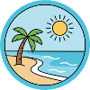 Sonneninsel am Sandstrand