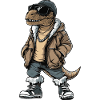 Dinosaur T-Rex Cool Winter