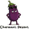 Charming Discreet - Eggplant Caricature