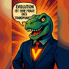 Dino im Anzug – Evolution ist Ansichtssache