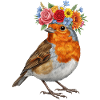 Floral Crown Robin