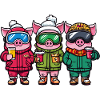 Ski Team Piglets