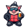 Sow Piglet Ski Goggles Skiing
