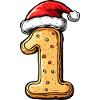 1 Number Biscuit Christmas