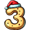3 Number Cookie Christmas