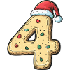 4 Number Cookie Christmas