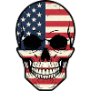 Powerful Skull Skull USA Biker Freedom