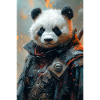 Illustration of a humanoid panda