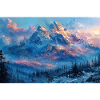 Illustration einer Gebirgslandschaft