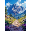 Illustration of a Mountain Landscape