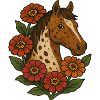 Floral Horse Portrait