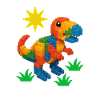 Dinosaur Made Of Bricks Creative Block Builder