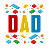 Dad Brick Builder Fatherhood Block Building