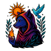 Soul Flame – Cosmic Wolf Art Design