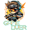 Gamer Over Retro Neon Arcade