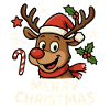 Motif de Noël joyeux renne amusant