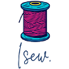 Sewing thread art motif
