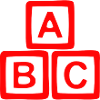 Conception contrastée de bloc ABC