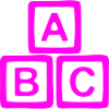 ABC Neon Block Graphic Print