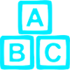 Neon ABC Block Pattern