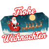 Santa Sleigh Christmas Scene