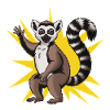 Lemur mit Sonnenstern (Feuchtnasenaffe), Abschied