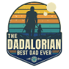 The Dadalorian Mando - Sunset BV- Best Dad - Badge