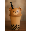Bear Lid Bubble Tea Cup Design