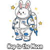 Lapin en costume d'astronaute