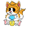 Cute cat with bubble tea