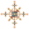 Ornamental cross with golden details