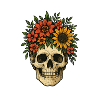 Blumiger Schädel