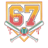 Neon 62 with bat cross