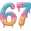 67 Eiscreme Tropfen