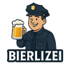 Beer policeman motif with beer mug