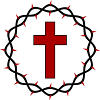 Cross and crown of thorns