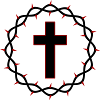 Cross and crown of thorns