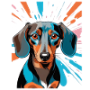 PopArt Dachshund Colour Shower