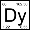 Dysprosium Dy Elemental Glyph Design