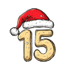 15 Number Biscuit Christmas