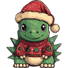 Dinosaur stegosaurus Christmas