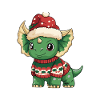 Dinosaur triceratops Christmas