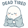 Dead Tired Ghost Cozy Mug