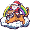 Tiger Santa Claus Christmas