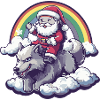 Wolf Weihnachtsmann Weihnachten