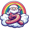 Snake Cobra Santa Claus Christmas